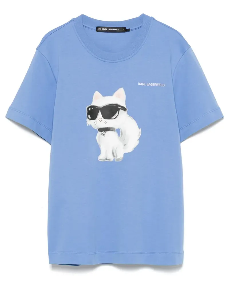 Karl Lagerfeld T-Shirt mit Choupette-Print - Blau Blau
