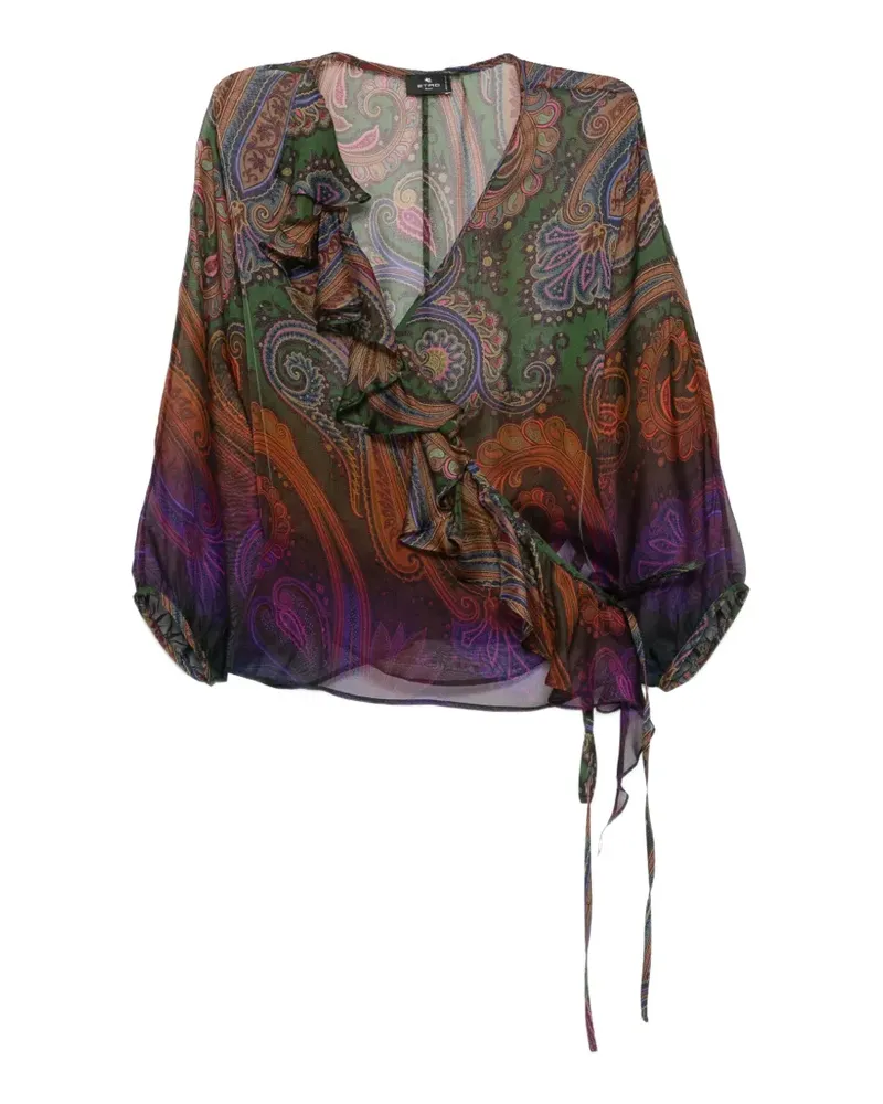 Etro Bluse mit Paisley-Print - Grün Grün