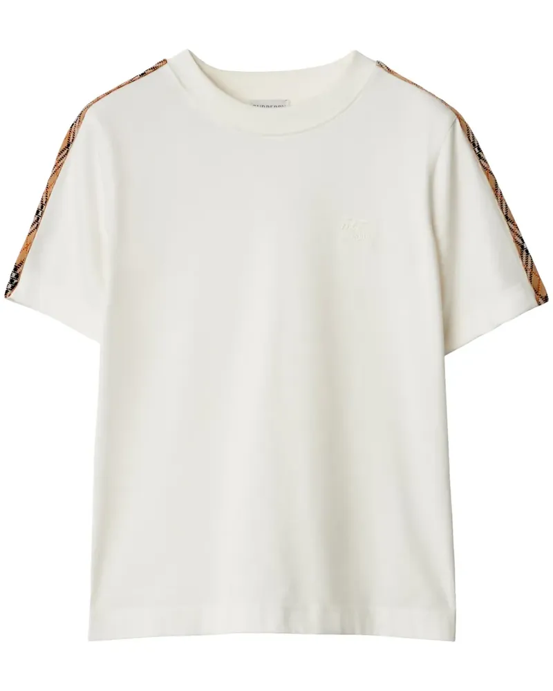 Burberry T-Shirt mit karierten Borten - Nude Nude
