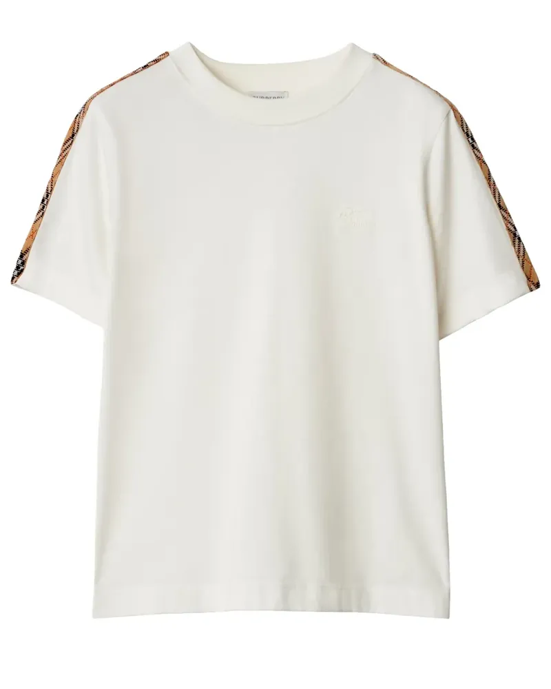 Burberry T-Shirt mit karierten Borten - Nude Nude
