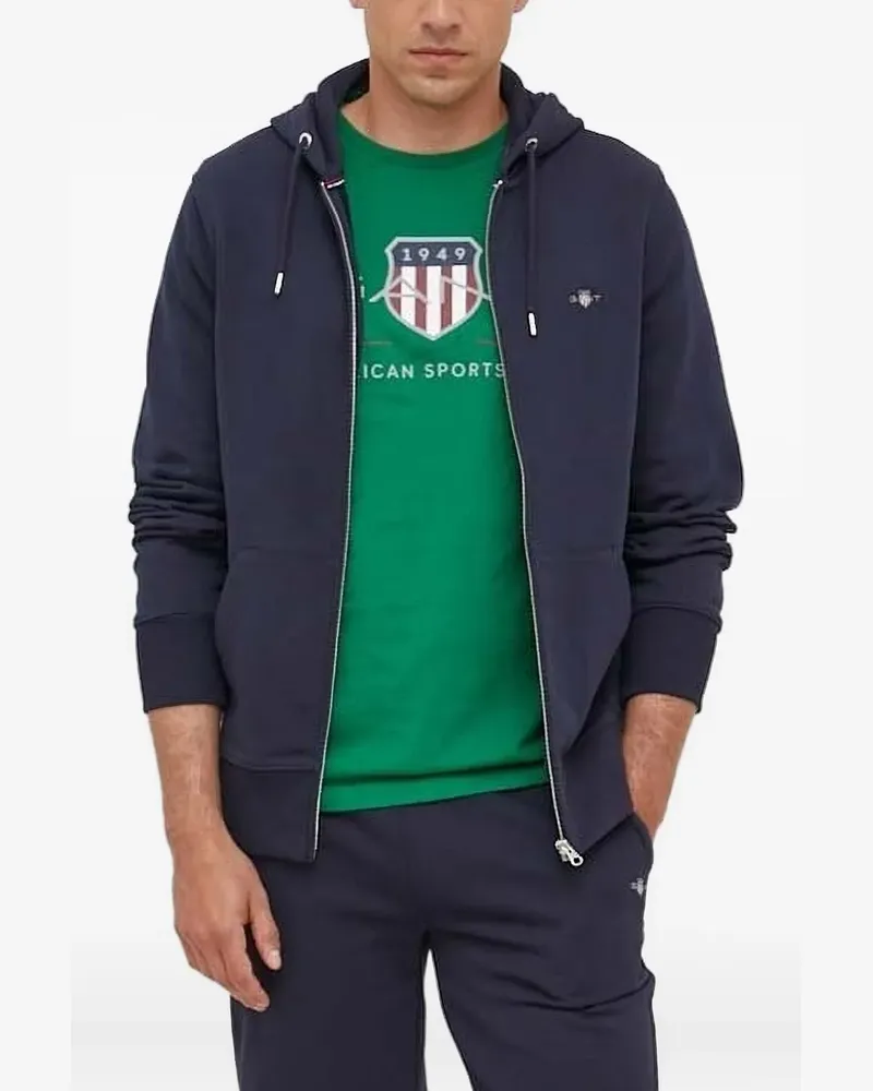 Gant Kapuzenjacke mit Reißverschluss - Blau Blau