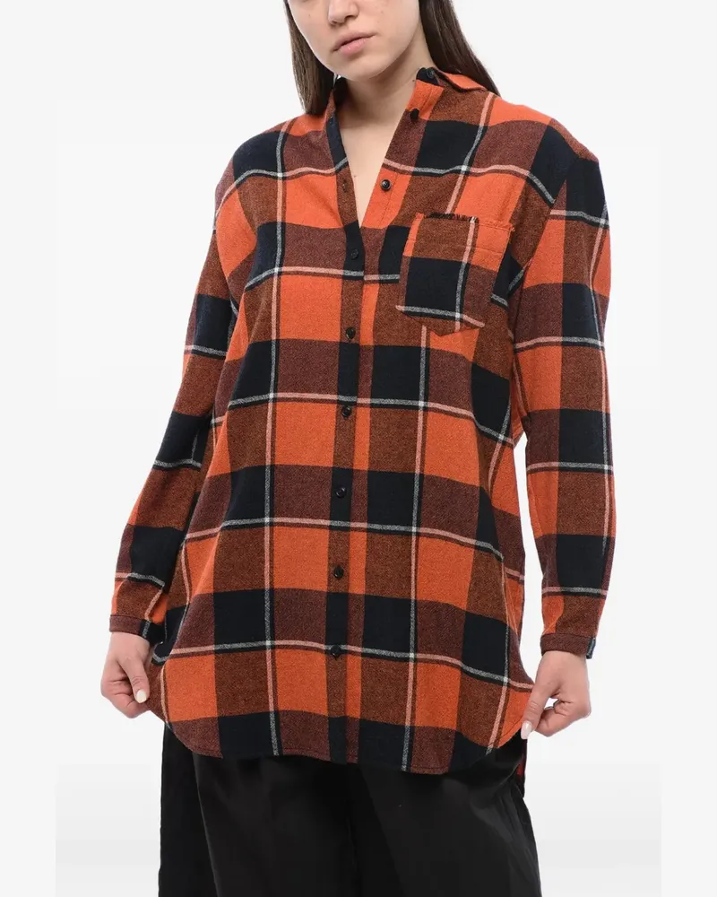 Woolrich Kariertes Hemd mit Brusttasche - Orange Orange