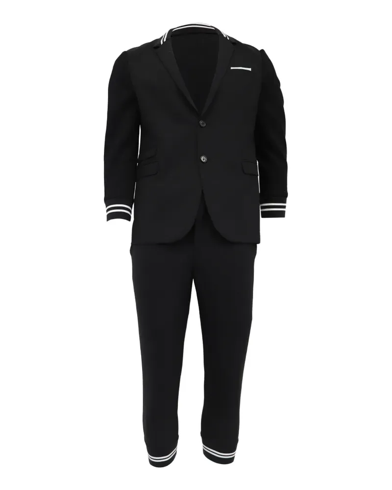 Neil Barrett stripe detail single-breasted suit - Schwarz Schwarz