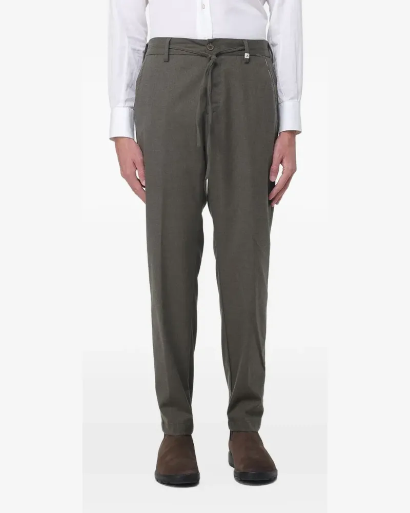 MYTHS drawstring-waist pressed-crease trousers - Grün Grün