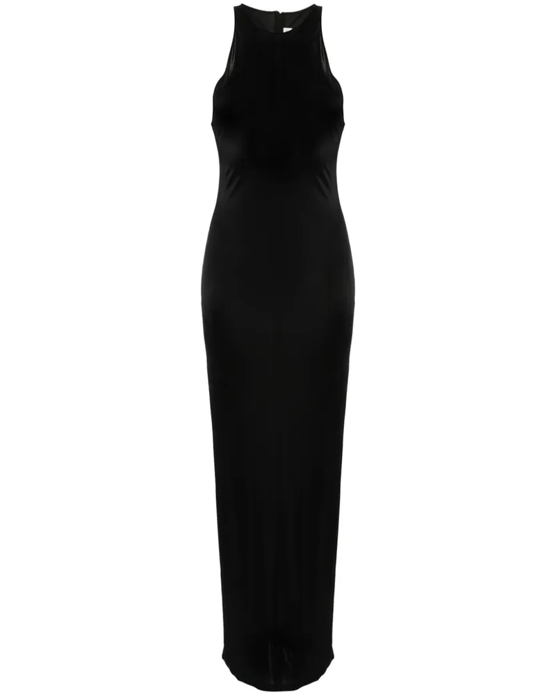 Saint Laurent Ärmelloses Maxikleid - Schwarz Schwarz