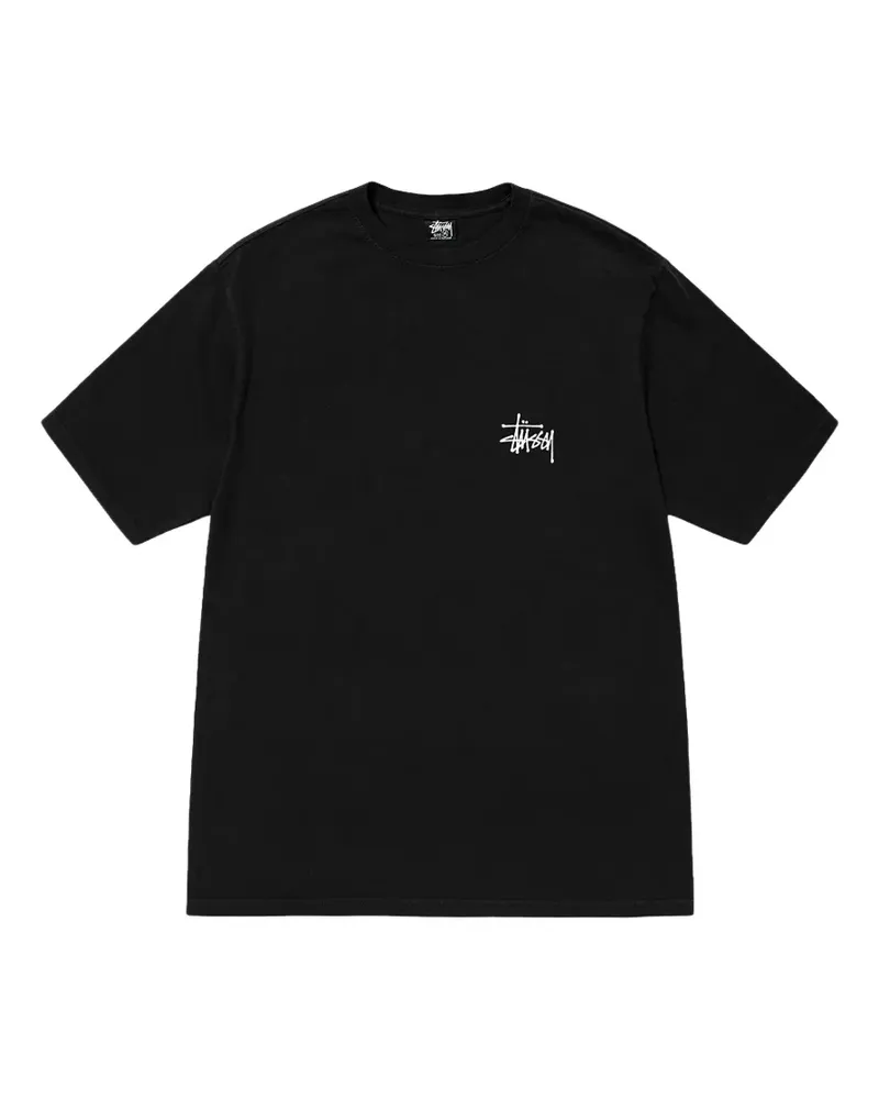 Stüssy Pigmentgefärbtes T-Shirt - Schwarz Schwarz
