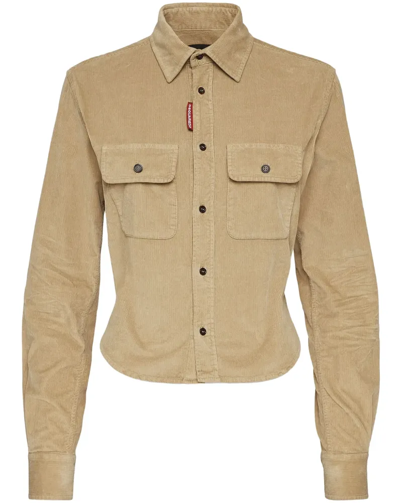 Dsquared2 Hemd aus Cord - Nude Nude