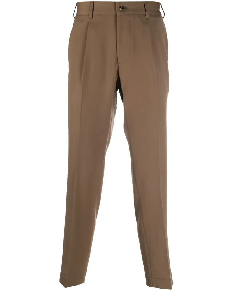 Dell'oglio Klassische Tapered-Hose - Braun Braun
