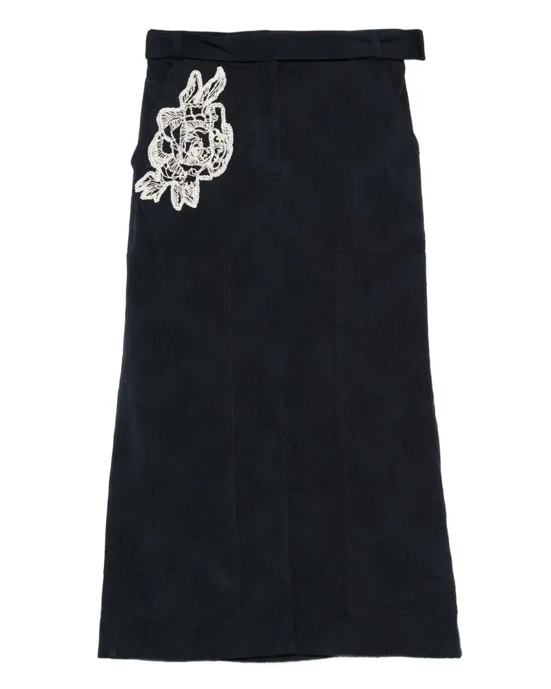 Erdem Midirock mit Applikationen - Blau Blau