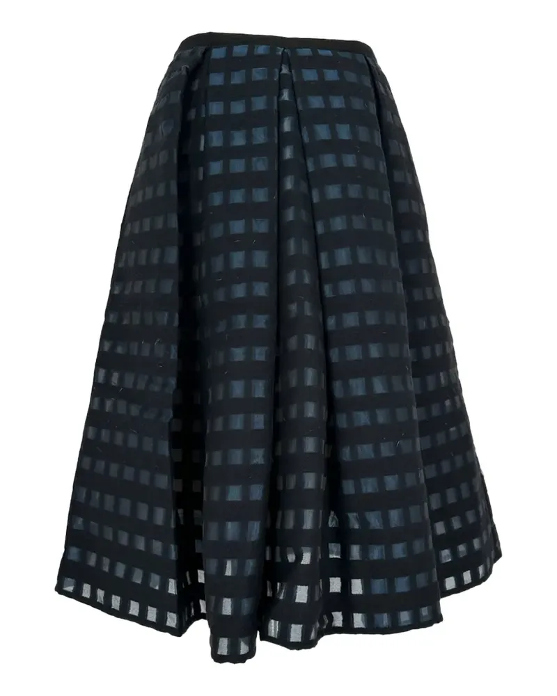Erdem 2015 Ina fil-coupé flared midi skirt - Blau Blau