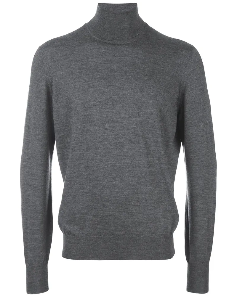Brunello Cucinelli Kaschmir-Wollpullover mit Rollkragen - Grau Grau