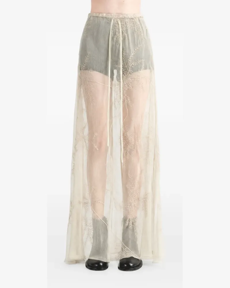Ann Demeulemeester Gewickelter Maxirock mit Stickerei - Nude Nude