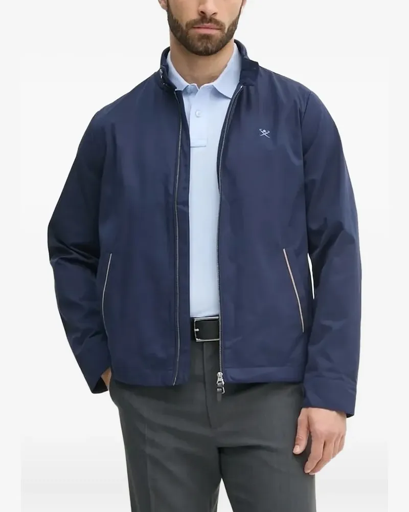 Hackett Bomberjacke mit Logo-Stickerei - Blau Blau