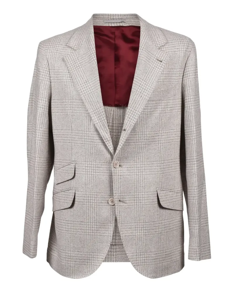 Brunello Cucinelli Anzug mit Prince of Wales-Karo - Grau Grau