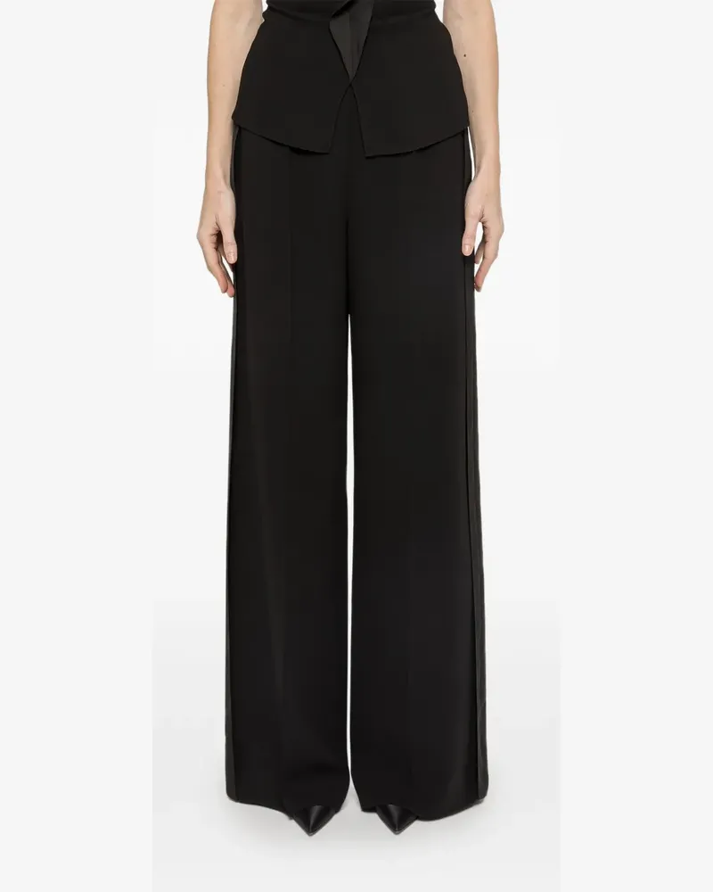 NISSA Weite High-Waist-Hose - Schwarz Schwarz