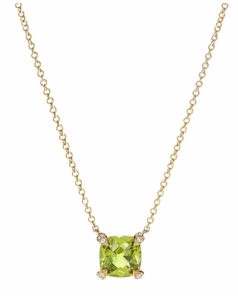 David Yurman 18kt Gelbgoldhalskette mit einem Diamanten Gold