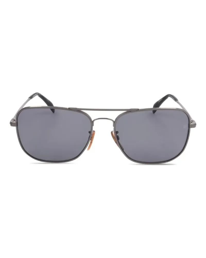 EYEWEAR by DAVID BECKHAM Eckige Sonnenbrille mit Doppelsteg - Grau Grau