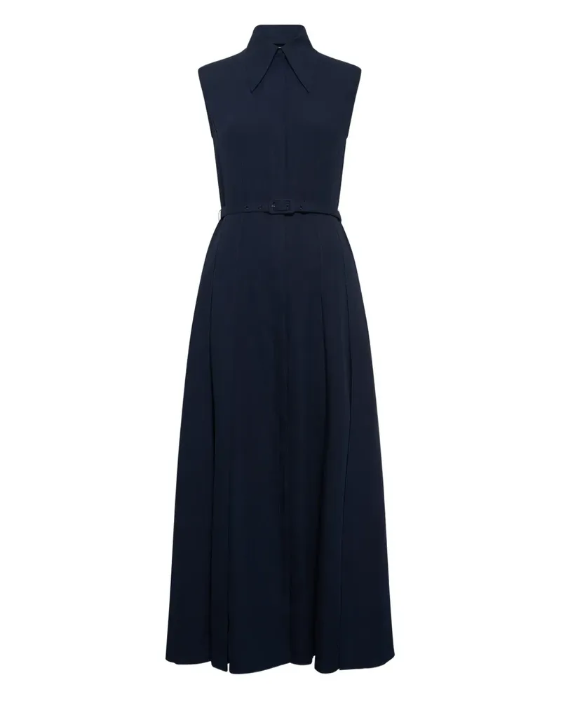 Gabriela Hearst Durand pleated belted maxi dress - Blau Blau