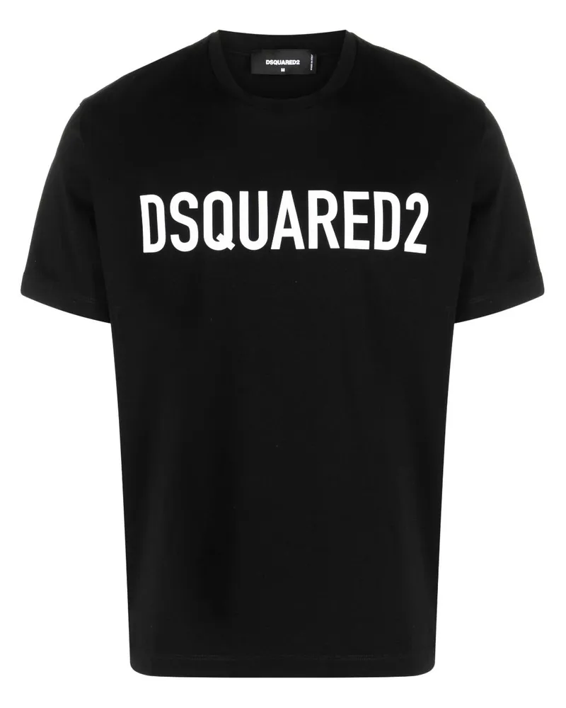 Dsquared2 T-Shirt mit Logo-Print - Schwarz Schwarz