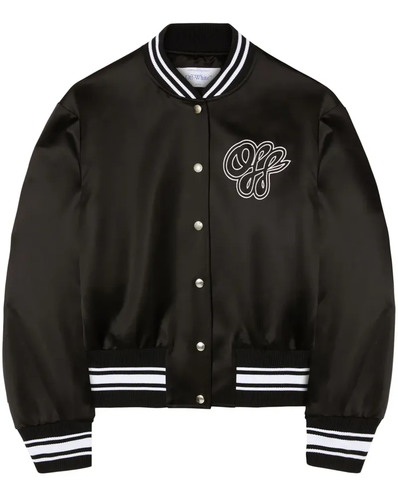OFF-WHITE Bomberjacke aus Satin - Schwarz Schwarz