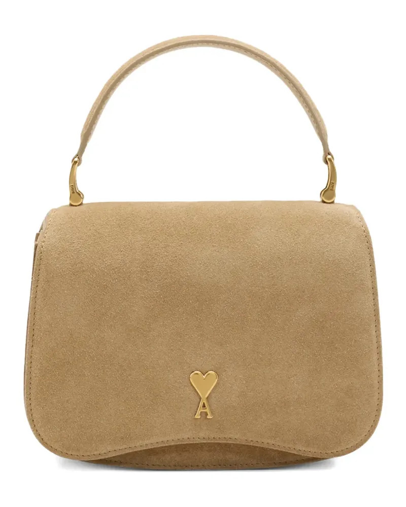 AMI Paris Tote Bag mit Herznieten - Nude Nude