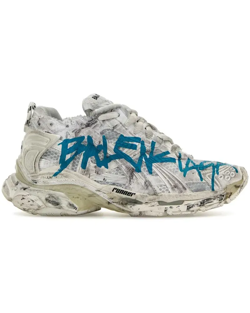 Balenciaga Runner Graffiti Sneakers - Weiß Weiß