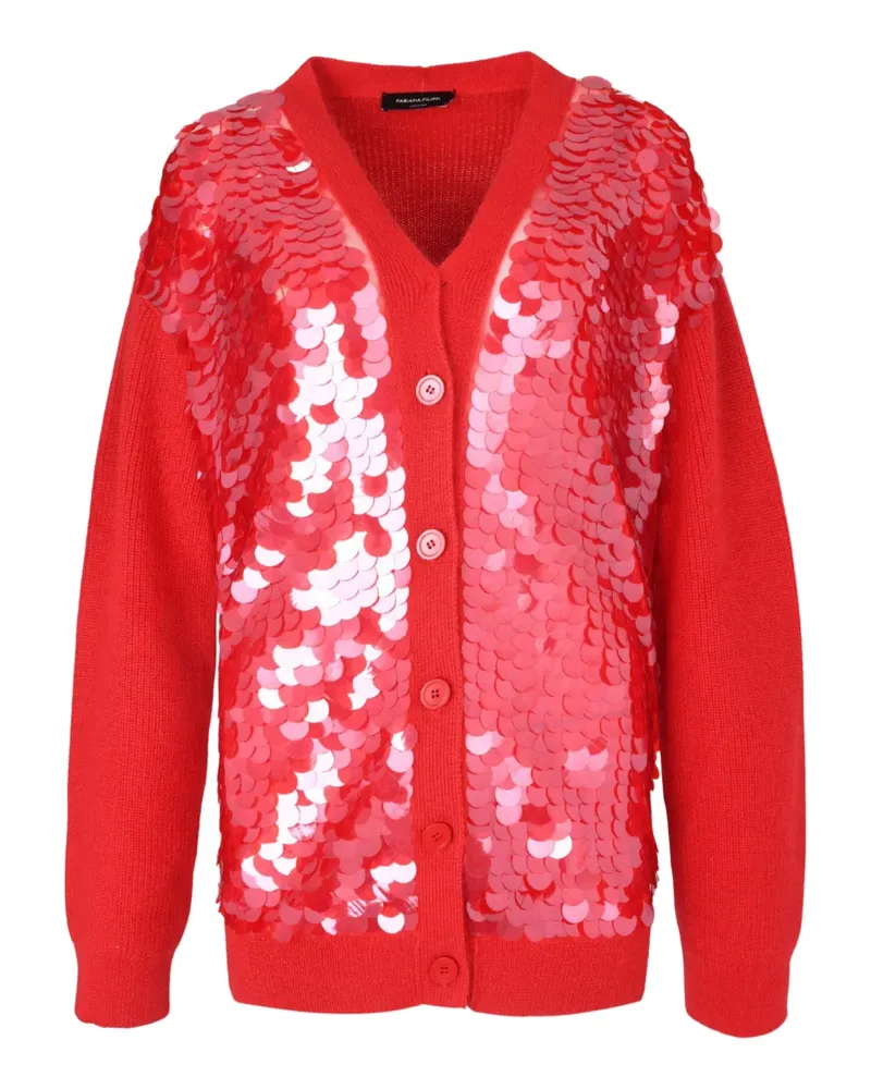 Fabiana Filippi sequin-embellished cardigan - Rot Rot