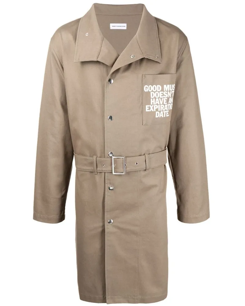 HONEY FUCKING DIJON Trenchcoat mit grafischem Print - Braun Braun