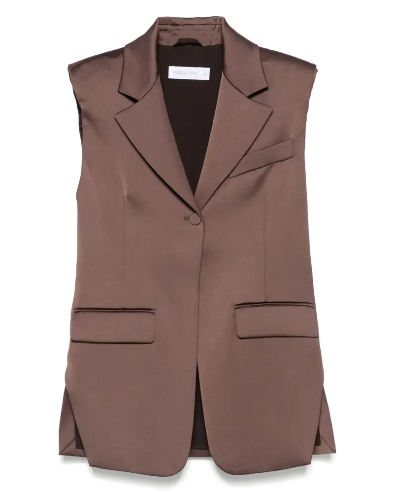 Patrizia Pepe Weste aus Satin - Braun Braun
