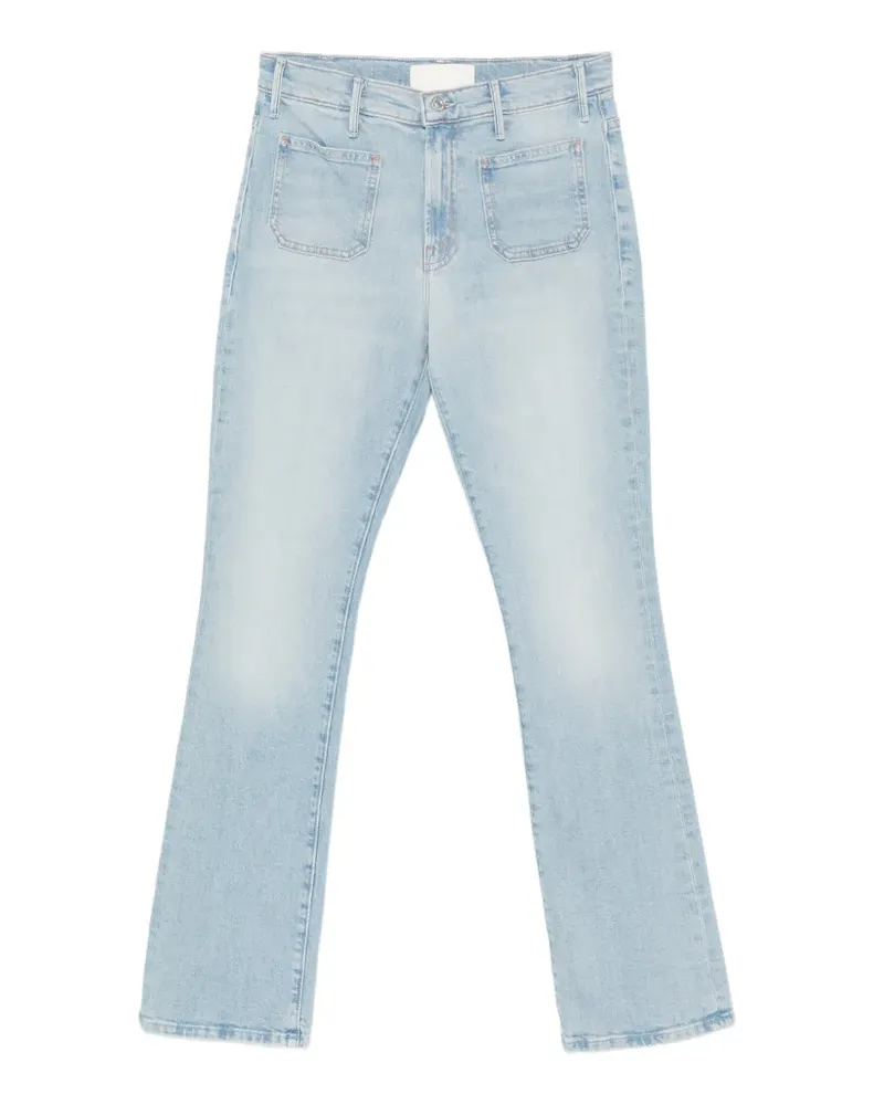 Mother Jeans mit aufgesetzter Tasche - Blau Blau