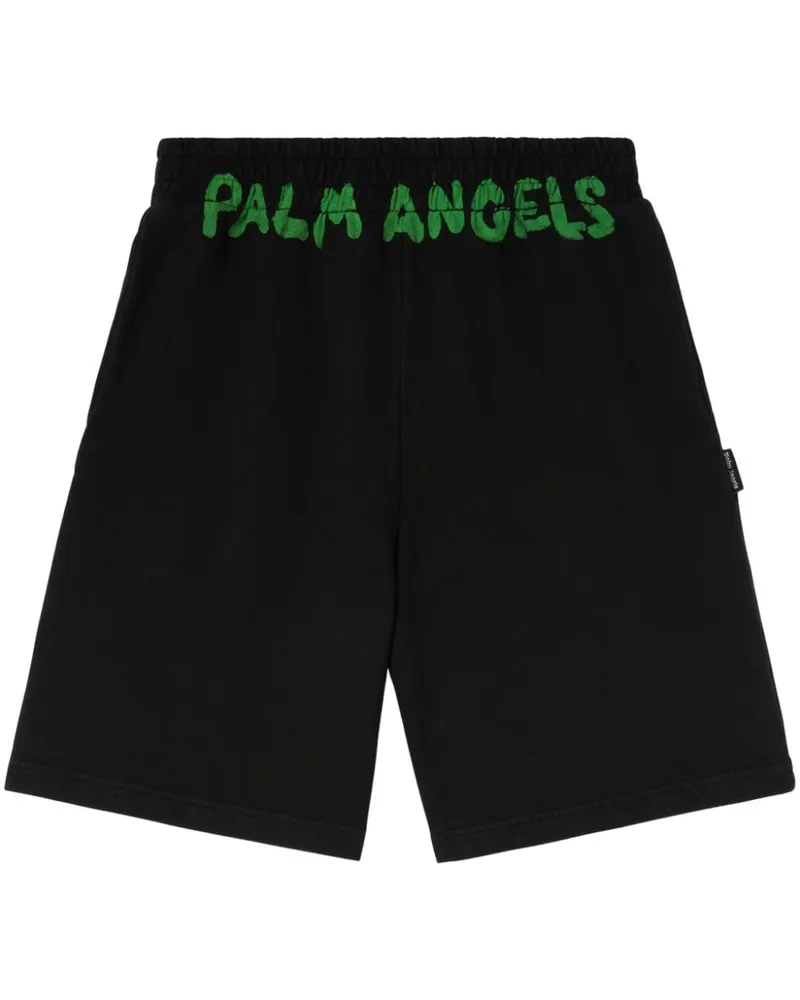 Palm Angels Joggingshorts mit Logo-Print - Schwarz Schwarz