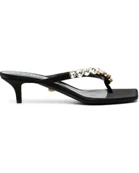 Versace 55mm crystal-embellished thong mules Schwarz