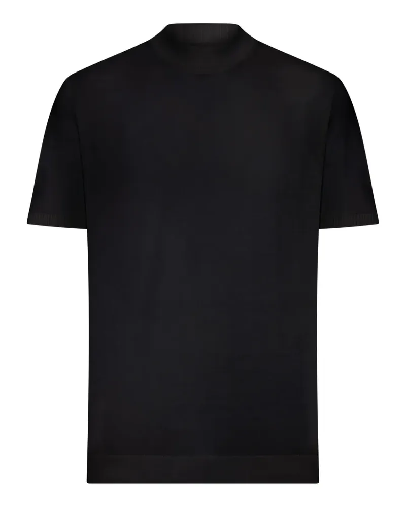 Roberto Collina Klassisches T-Shirt - Schwarz Schwarz