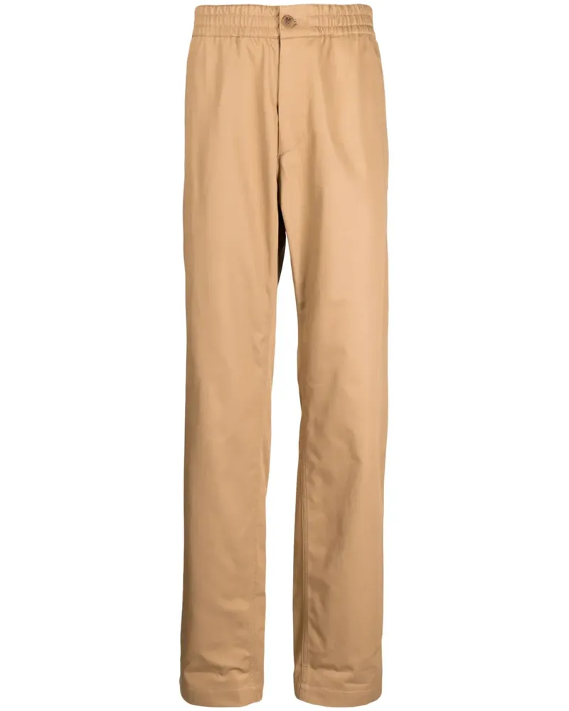 Kitsuné Halbhohe Straight-Leg-Hose - Braun Braun