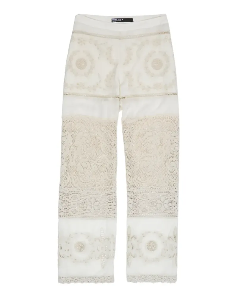 BIMBA Y LOLA Hose mit Spitze - Nude Nude