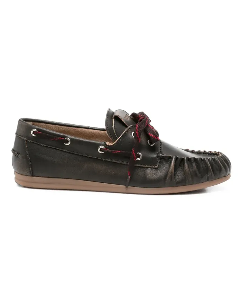 Alohas Rowan Sporty Loafer aus Leder mit Schnürung - Braun Braun