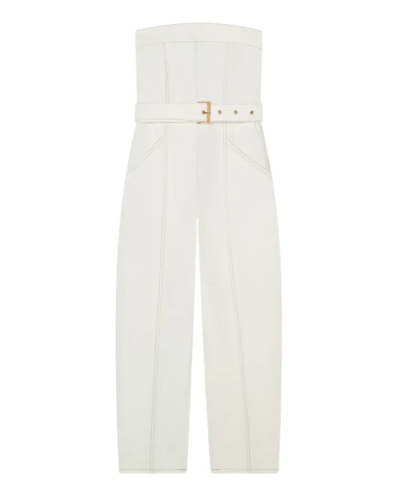 Armani Exchange Schulterfreier Jumpsuit mit Gürtel - Weiß Weiß