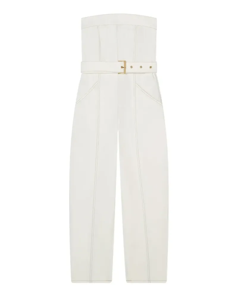 Armani Exchange Schulterfreier Jumpsuit mit Gürtel - Weiß Weiß