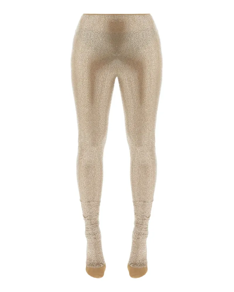 Giuseppe di Morabito Leggings mit Kristallen - Nude Nude