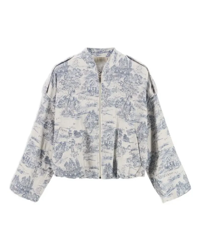 8PM Lahore toile de Jouy bomber jacket - Blau Blau