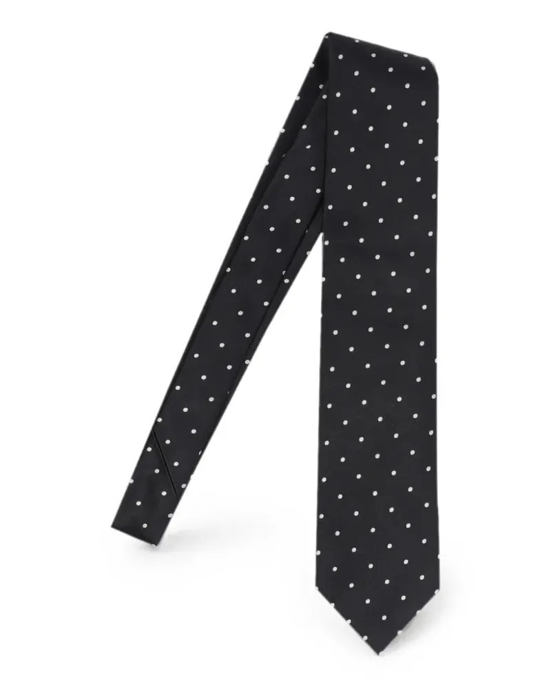 Tom Ford polka-dot silk tie - Schwarz Schwarz