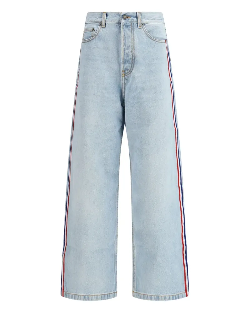 Fiorucci stripe baggy jeans - Blau Blau