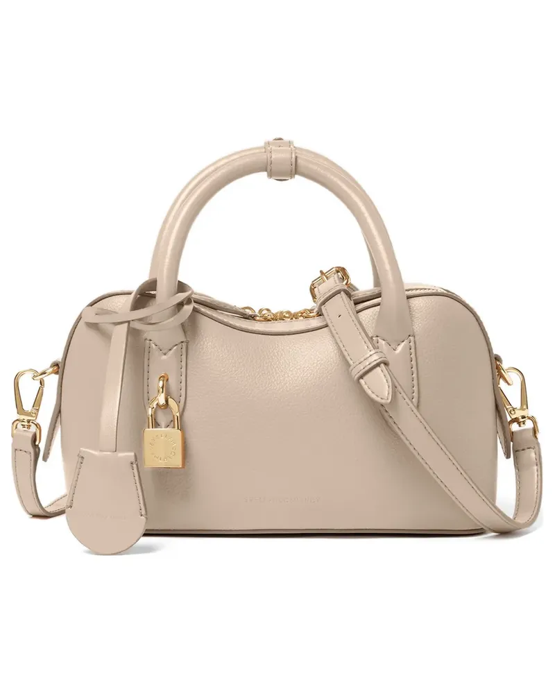 Stella McCartney padlock-detail grained tote bag - Nude Nude