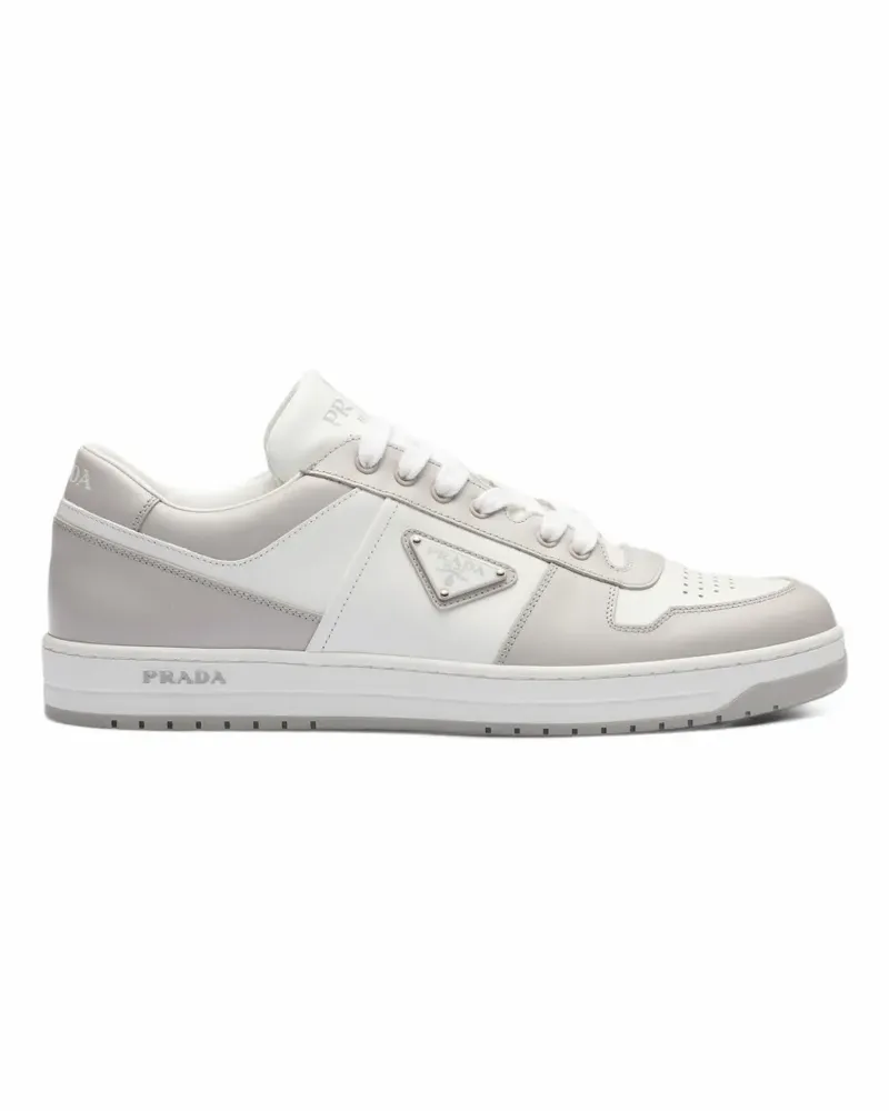 Prada Downtown leather panelled sneakers - Weiß Weiß