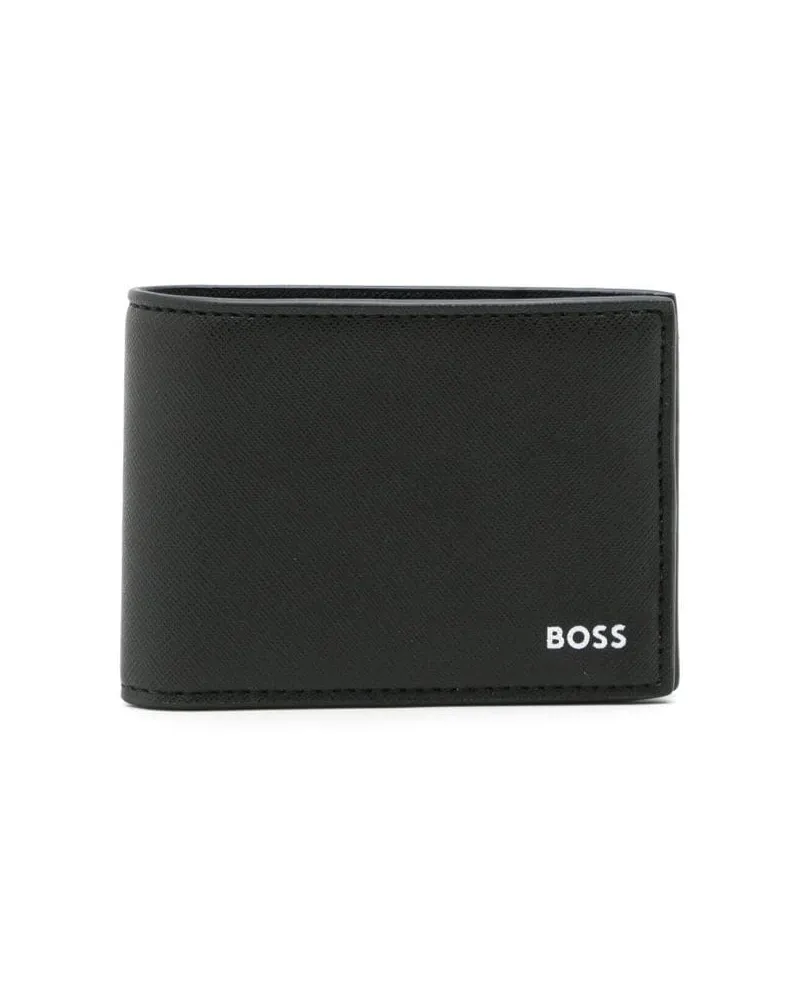 HUGO BOSS Portemonnaie mit Logo-Print - Schwarz Schwarz