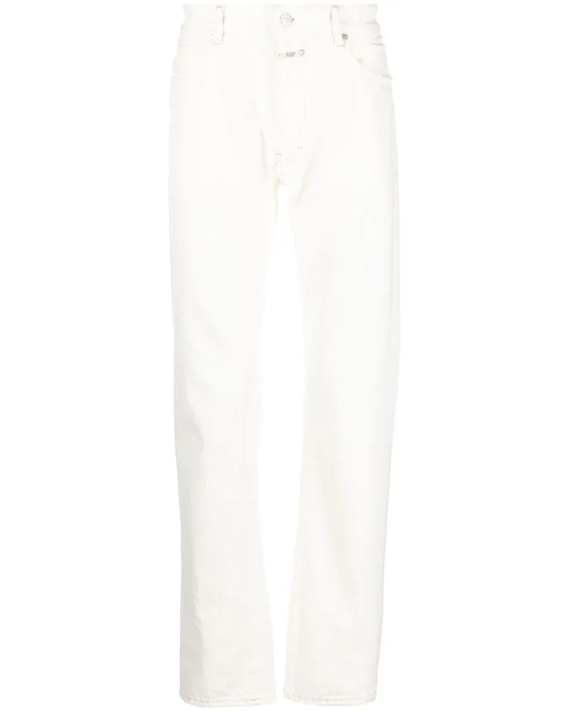 Closed Halbhohe Slim-Fit-Jeans - Weiß Weiß
