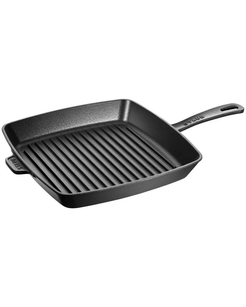 Staub Grillpfanne aus Gusseisen 30x30cm - Schwarz Schwarz