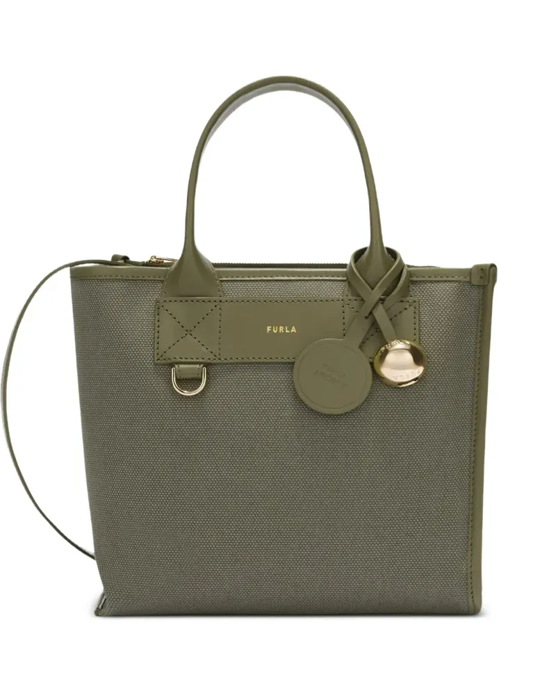 Furla Divide Tote Bag mit Anhänger - Grün Grün