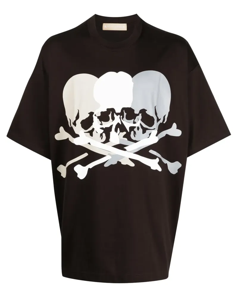 Mastermind World T-Shirt mit Totenkopf-Print - Braun Braun