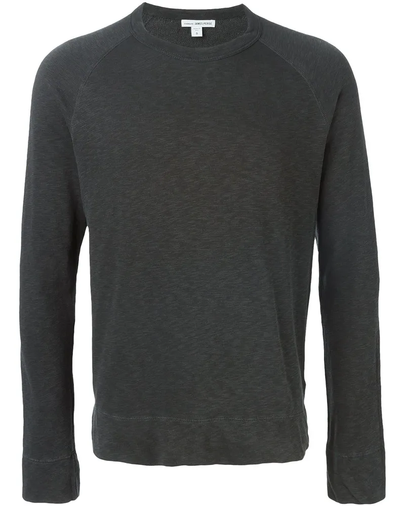 James Perse Langarmshirt mit Rundhalsausschnitt - Grau Grau